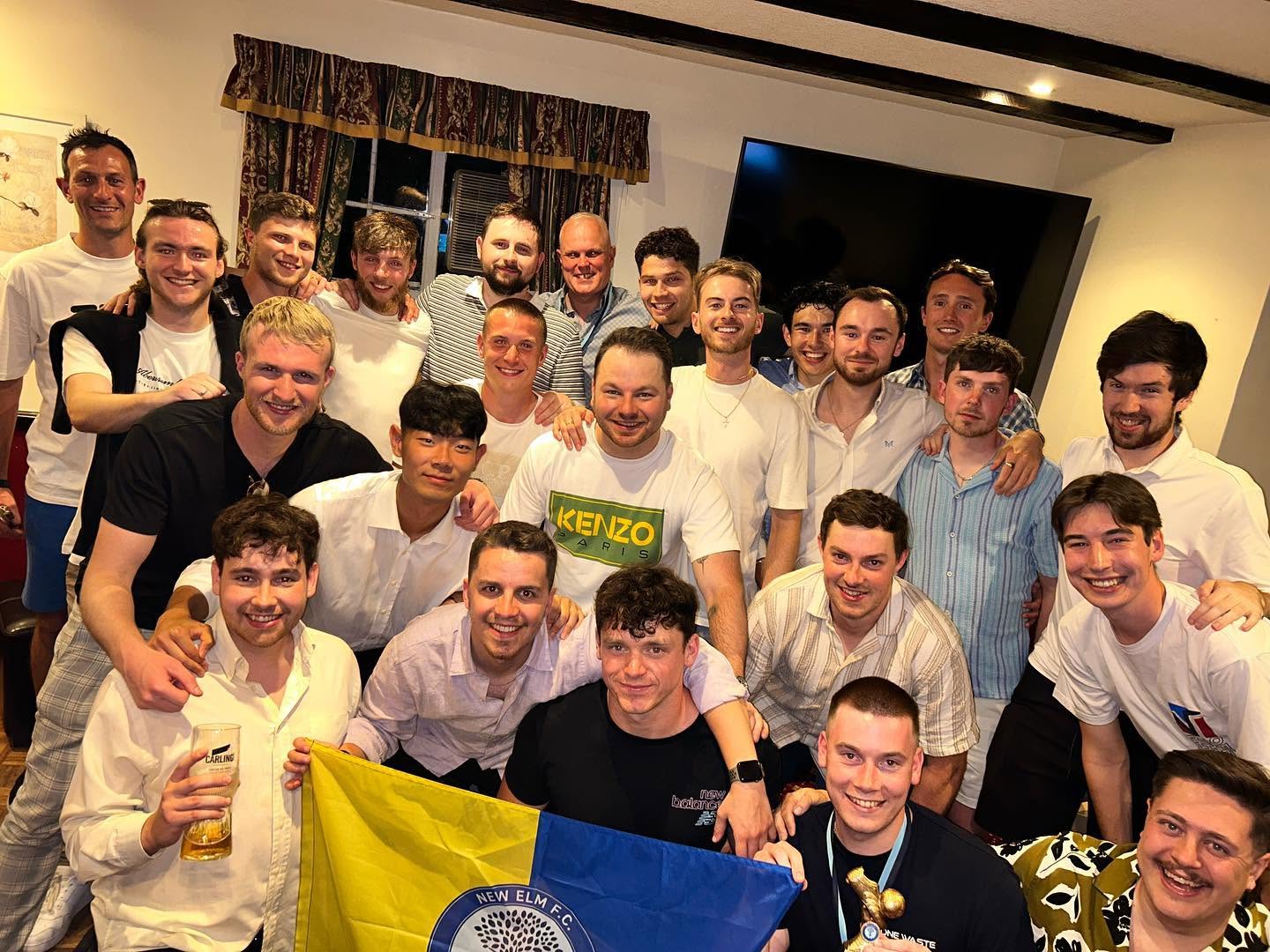 Team celebrating at the end-of-season night