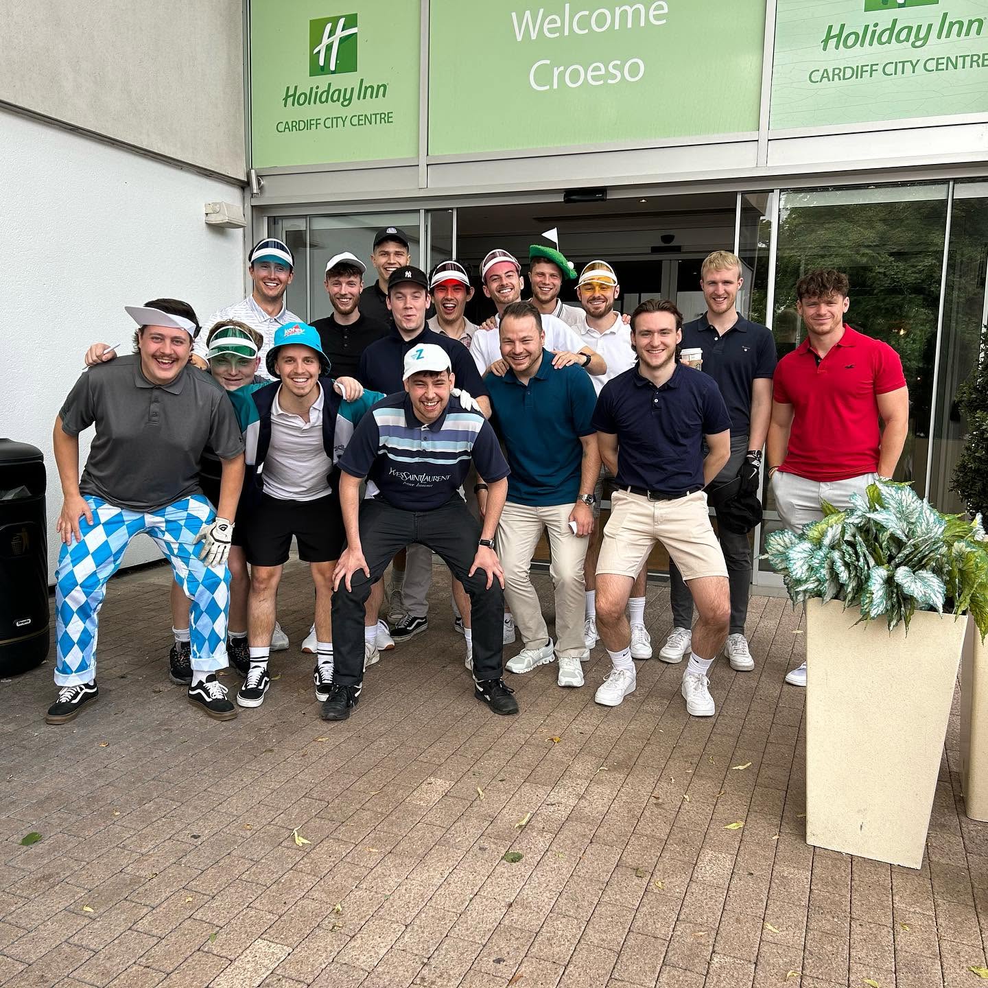 Players together on the Cardiff tour