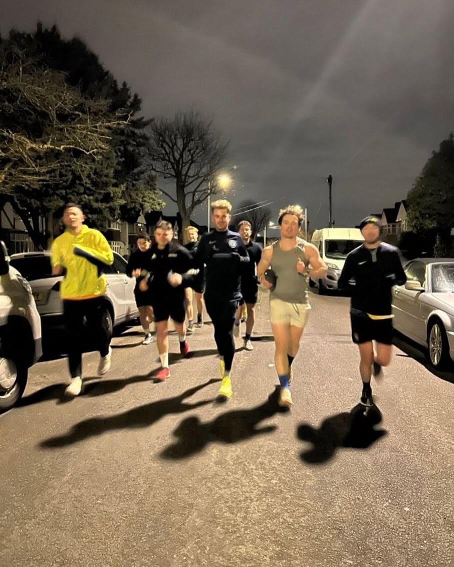 Players running together for the Mind charity challenge