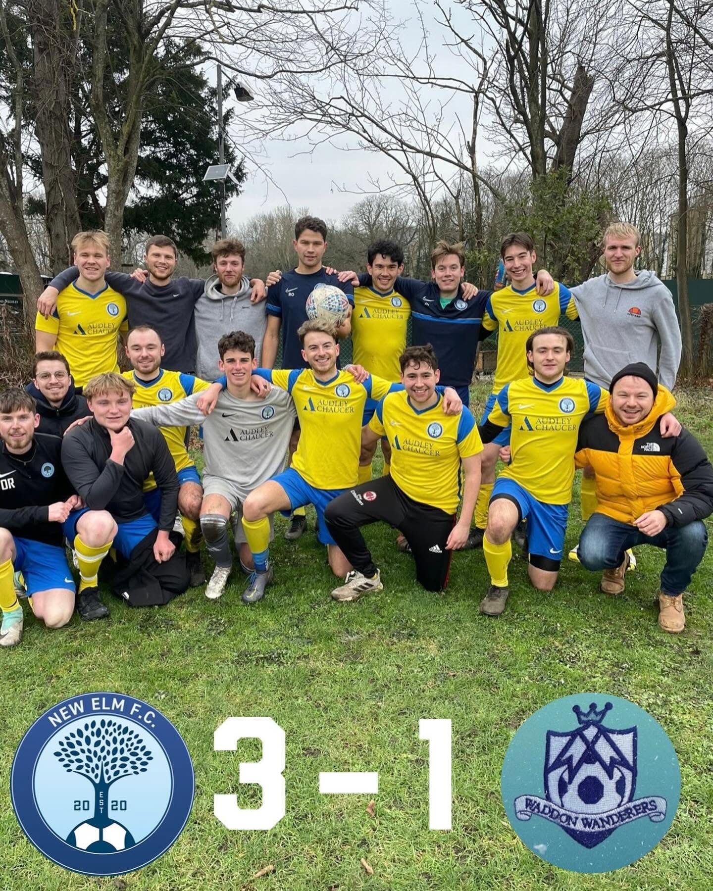 Club graphic and squad photo after a 3-1 win